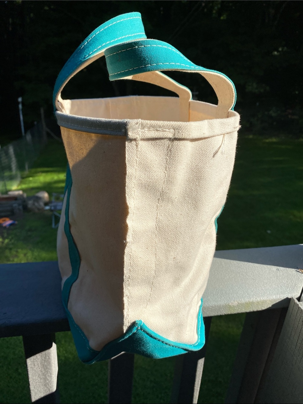 Vintage L.L.Bean BOAT AND TOTE Canvas Medium Freeport Maine FLAWS No Monogram - Picture 7 of 17